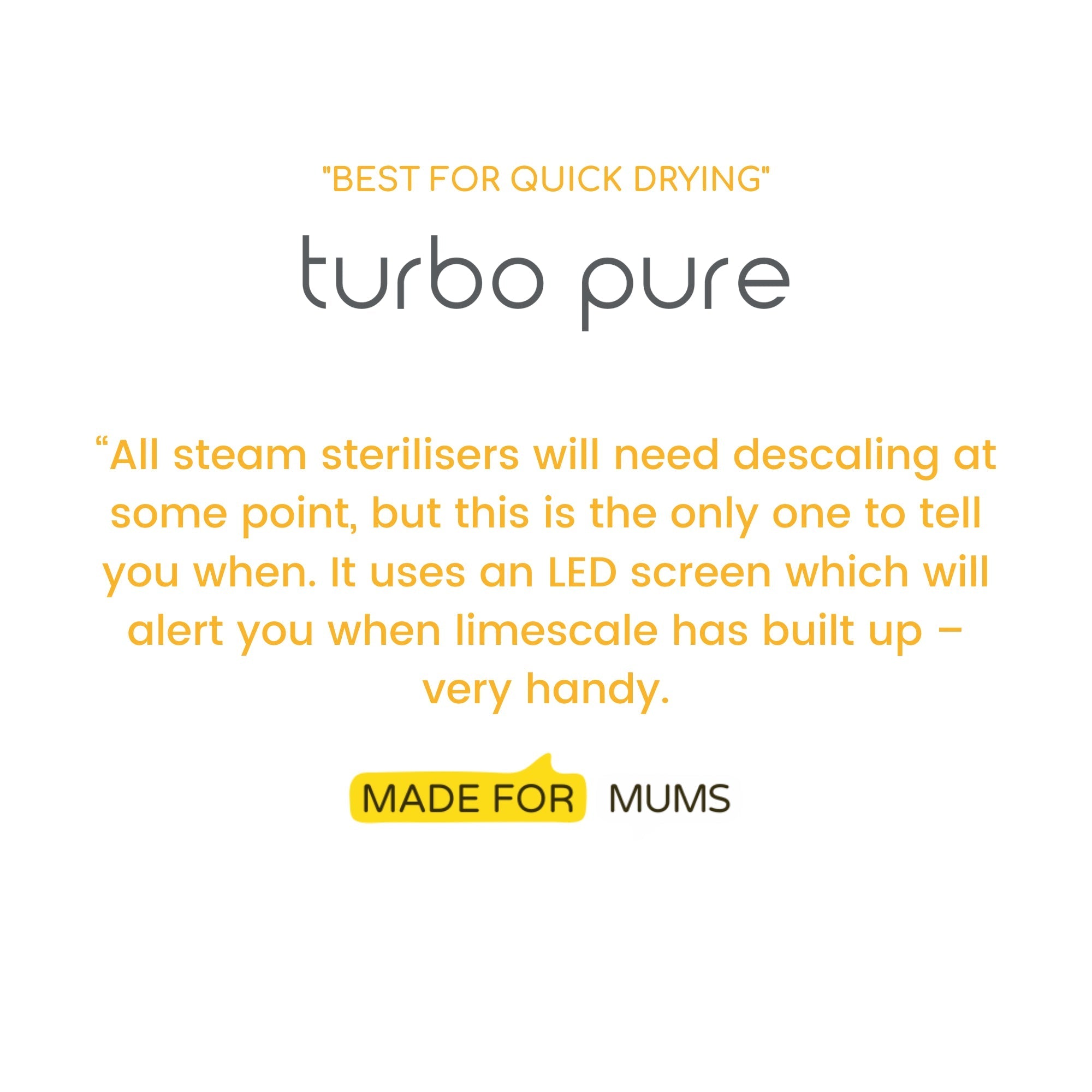 Turbo Pure 2-in-1 Sterilizer Dryer.
