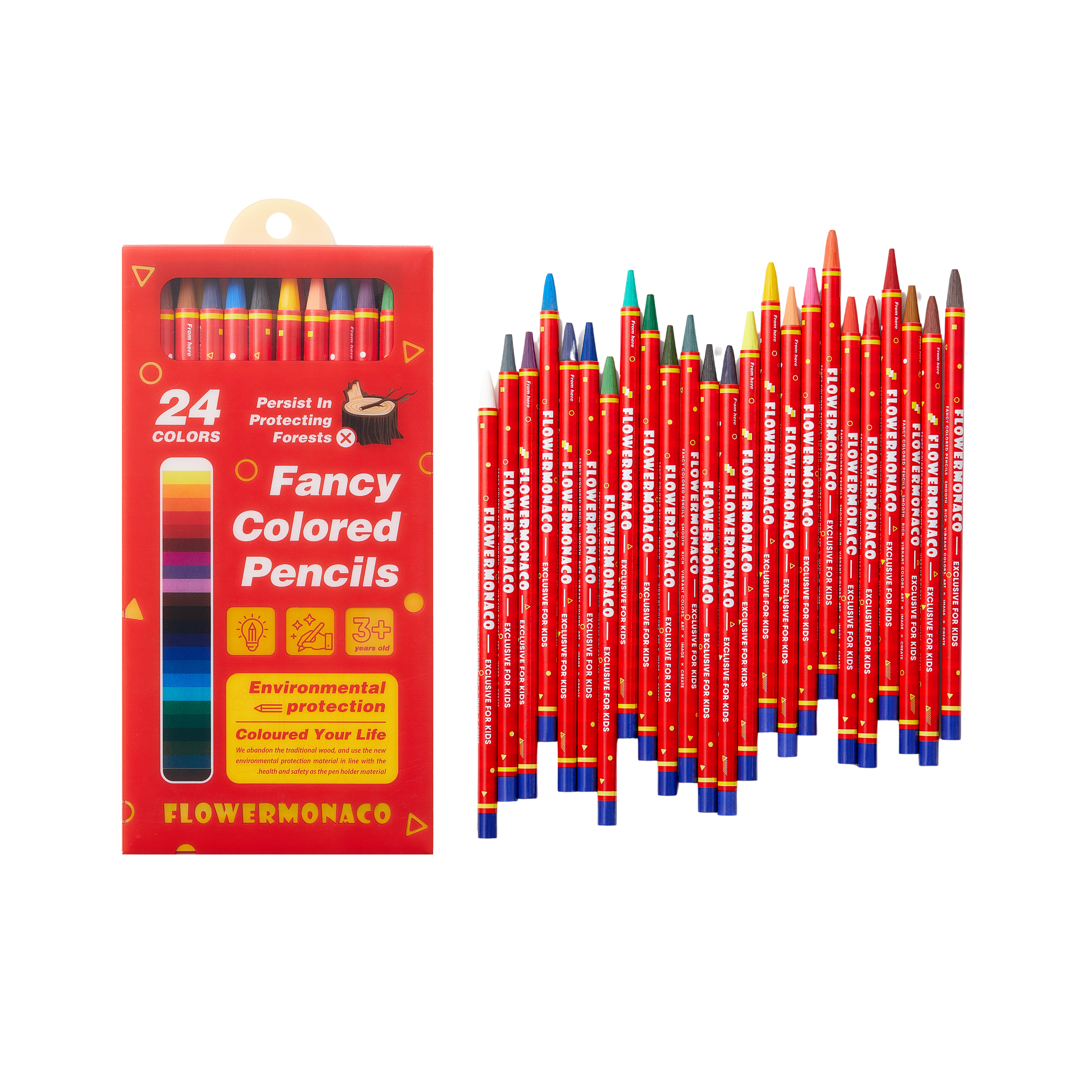 Fancy Colored Pencils 24 colors