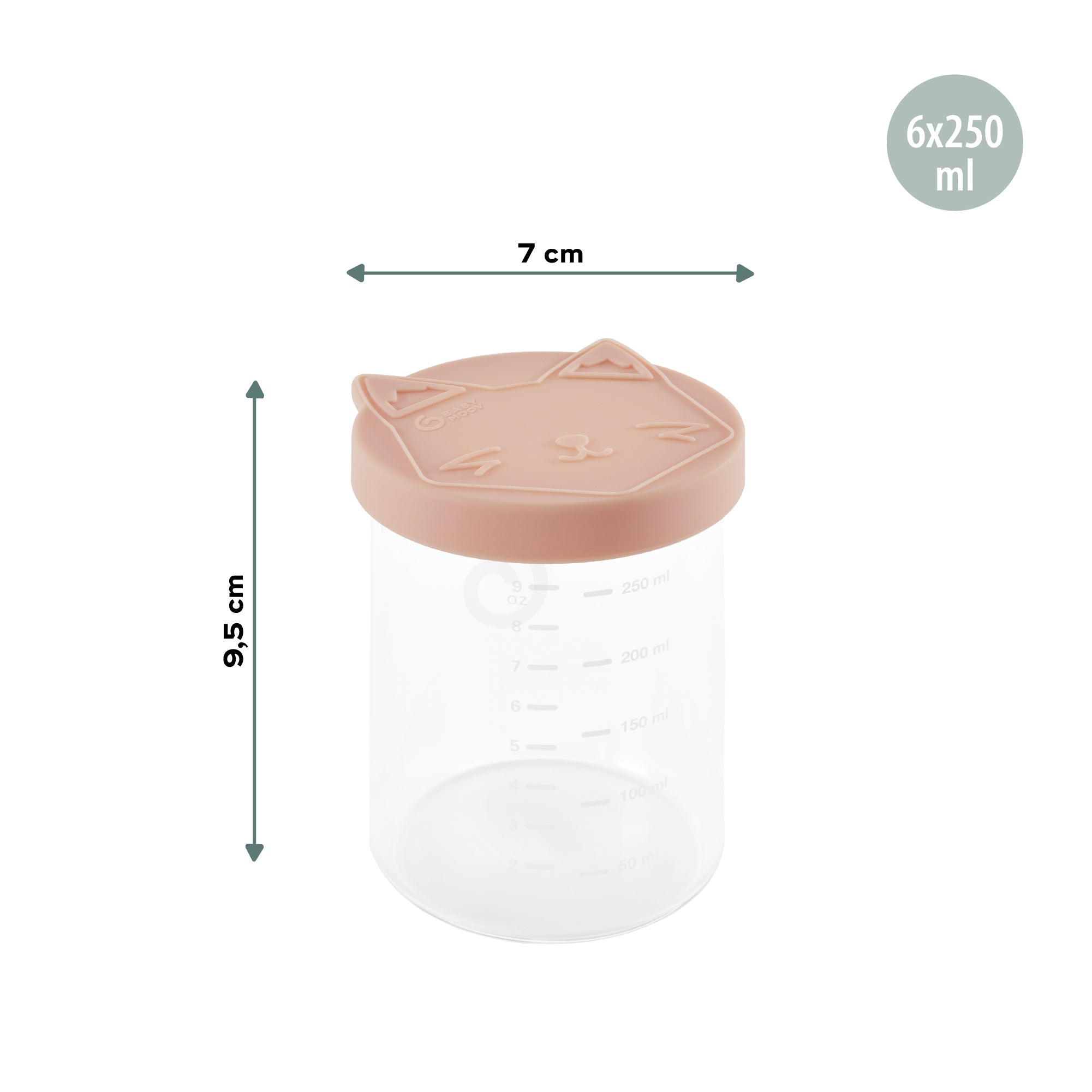 ISY BOWLS 6x250ml Borosilicate Glass Storage Containers.
