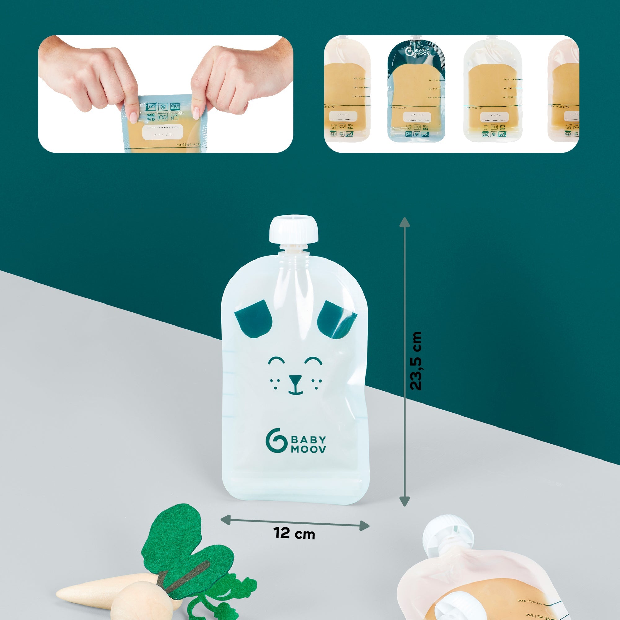 ISY Breastmilk and Food Pouches Pack of 20.