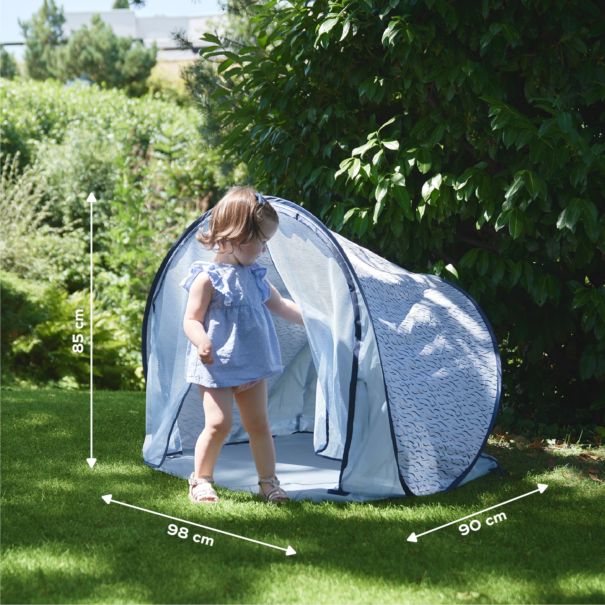 Anti-UV Tent 50+ SPF Protection Blue Waves