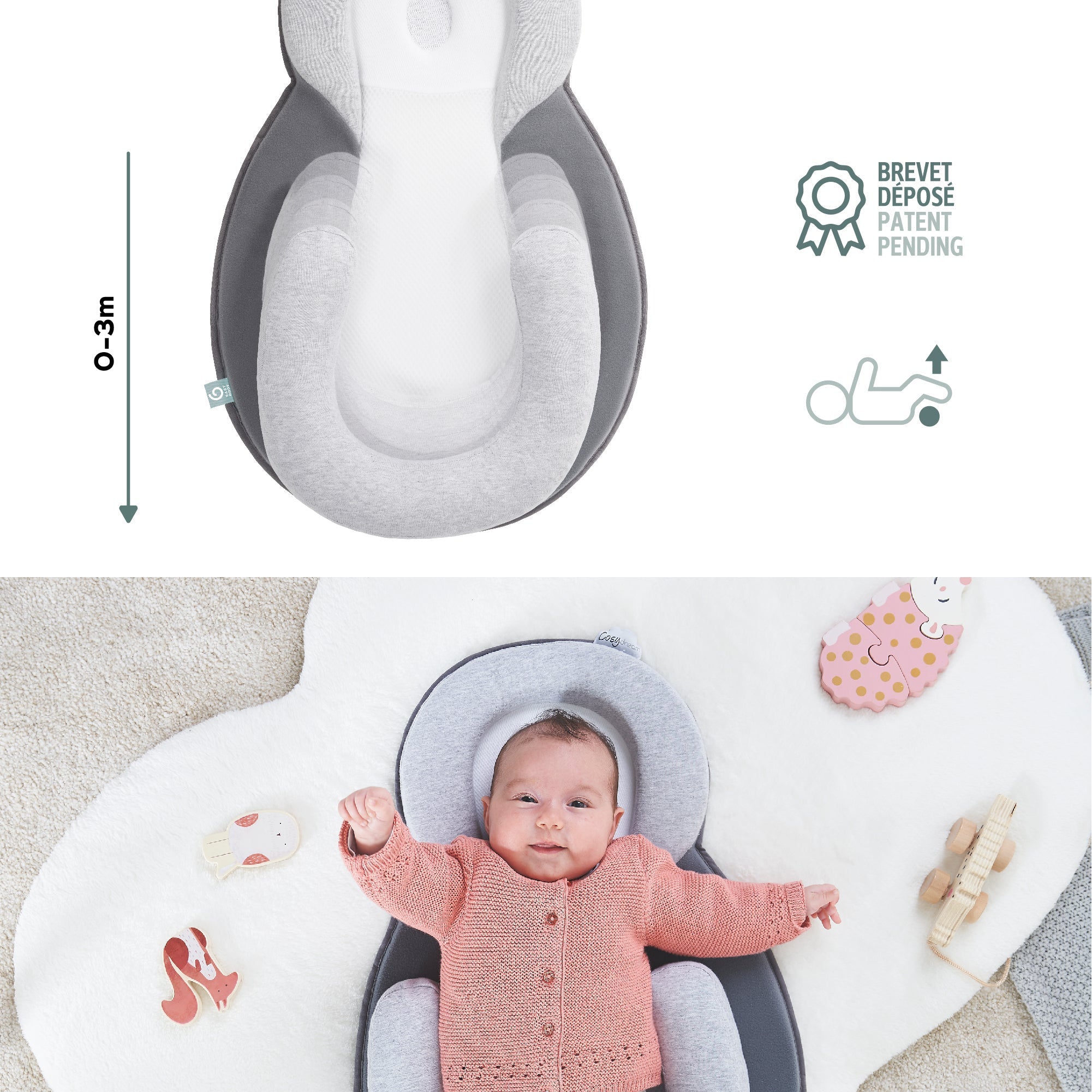 Cosydream Newborn Baby Lounger.