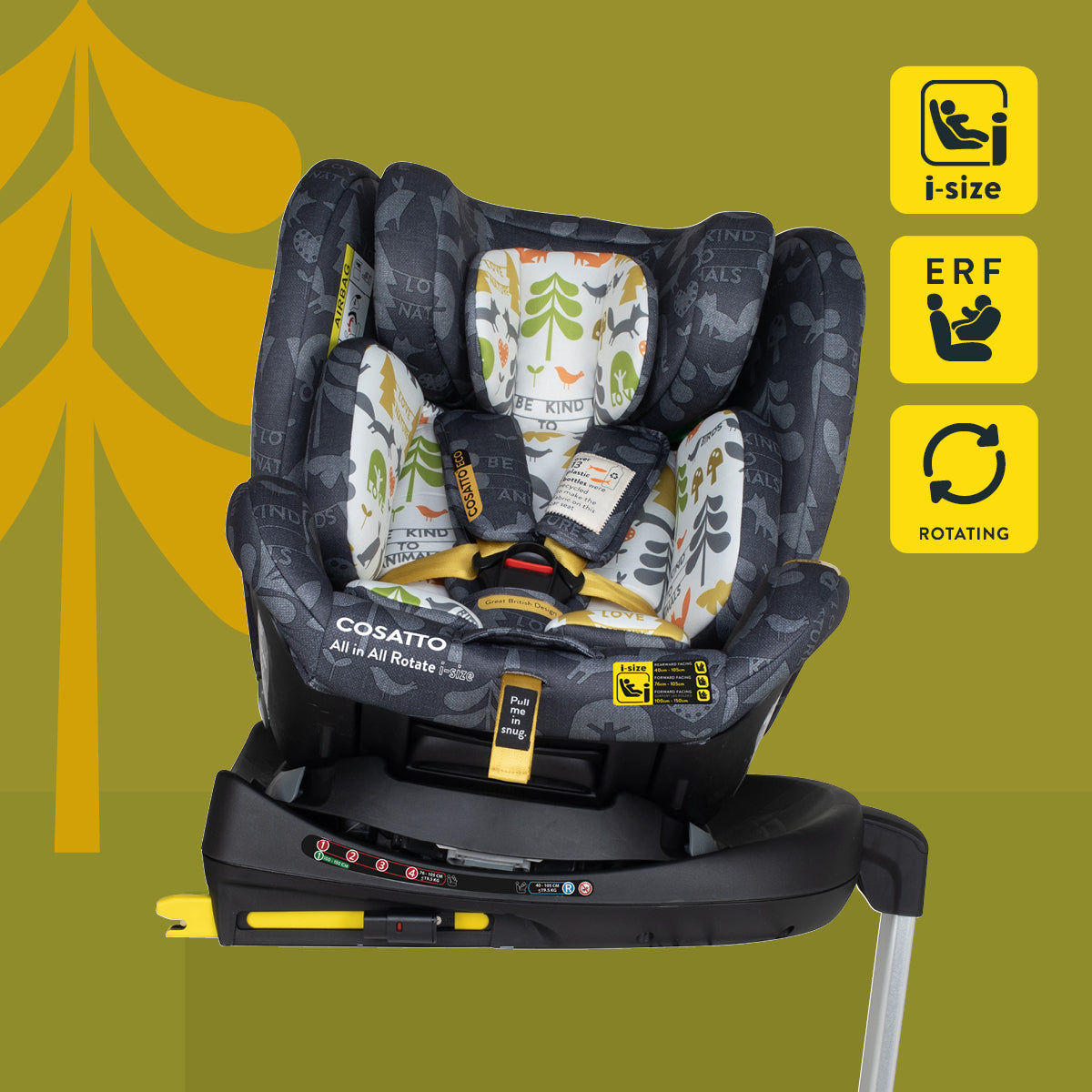 All in All Rotate 360 i-Size Car Seat Nature Trail Shadow