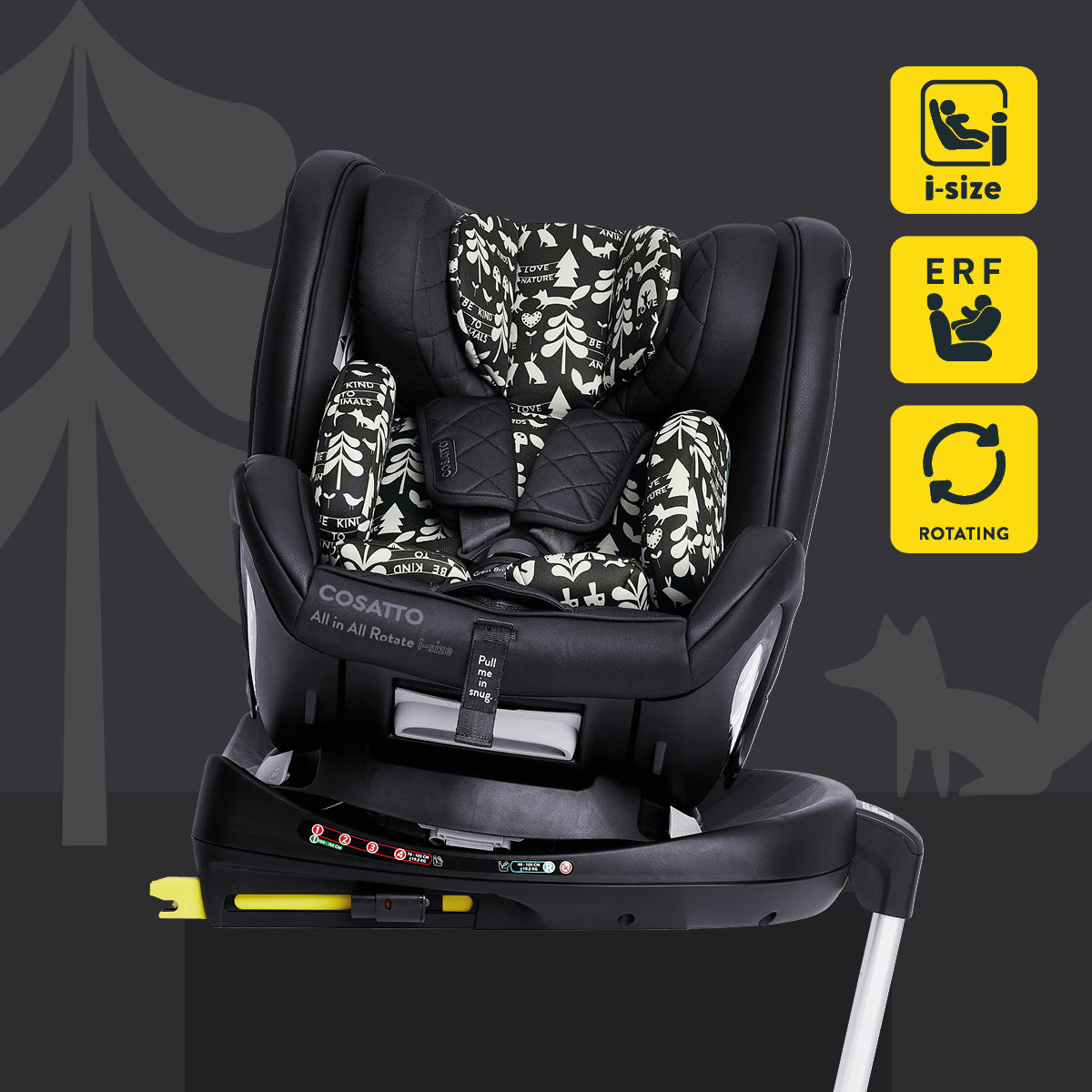 All in All Rotate 360 i-Size Car Seat Silhouette