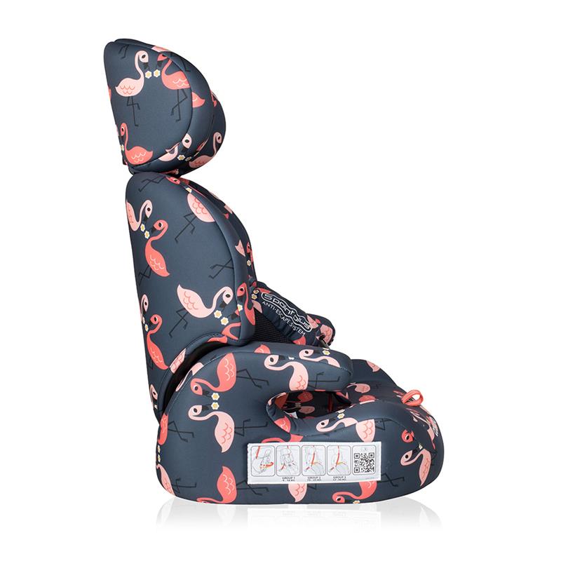 Zoomi Group 123 Anti-Escape Car Seat Pretty Flamingo