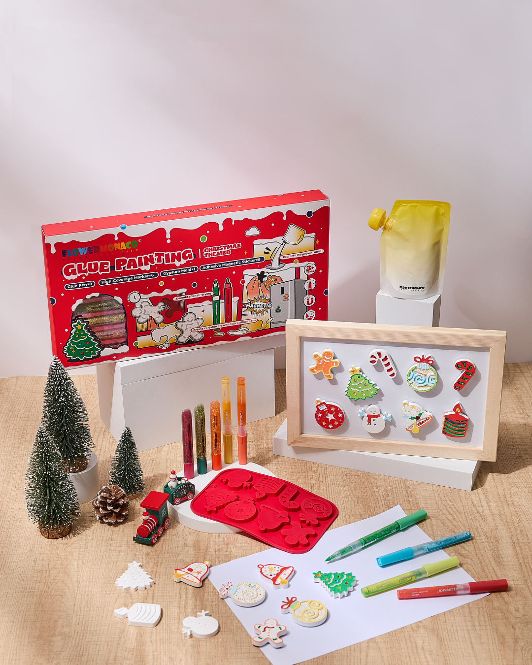 DIY Glue Painting-Christmas Themed Activity Set