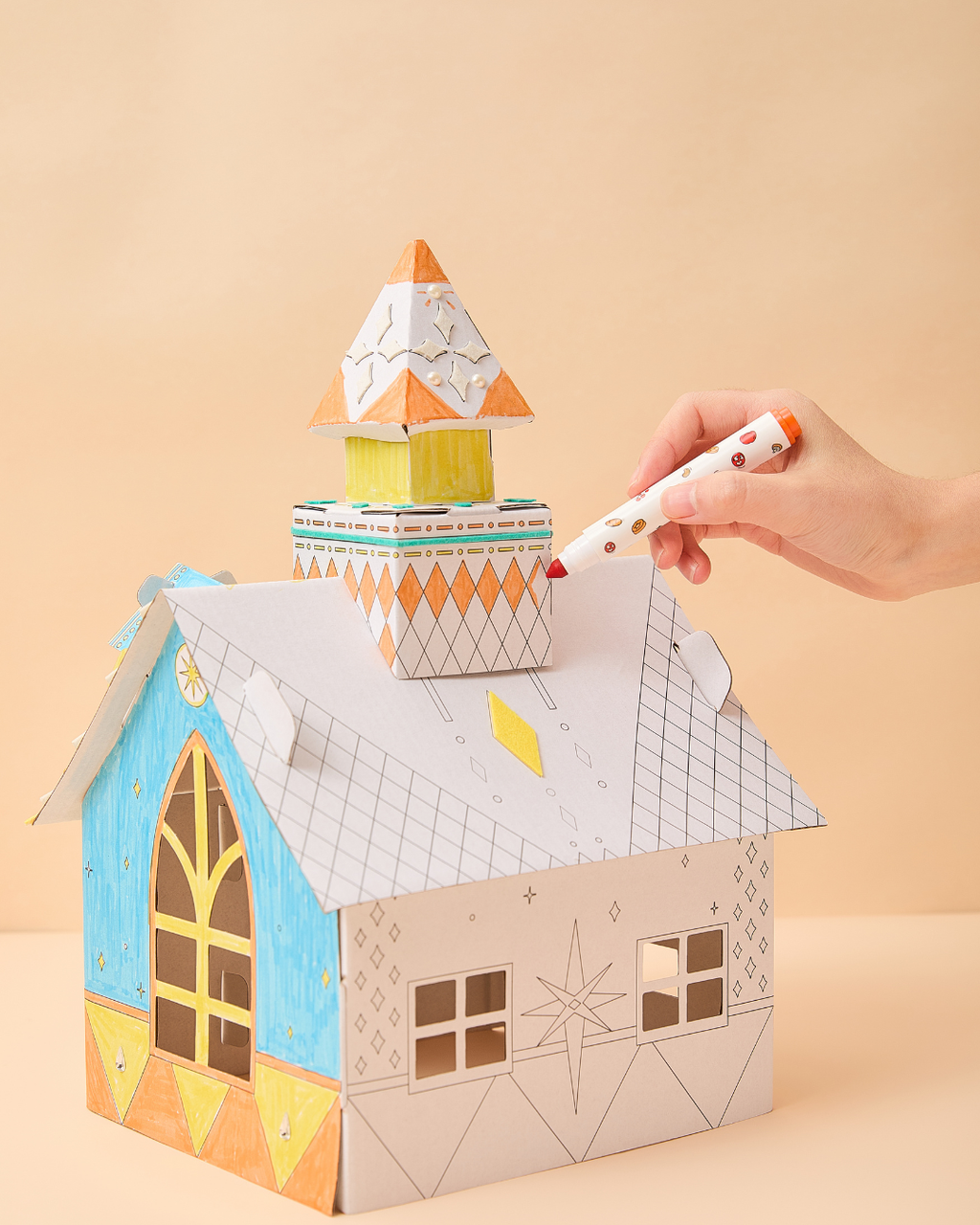DIY Paper House Painting Activity Set