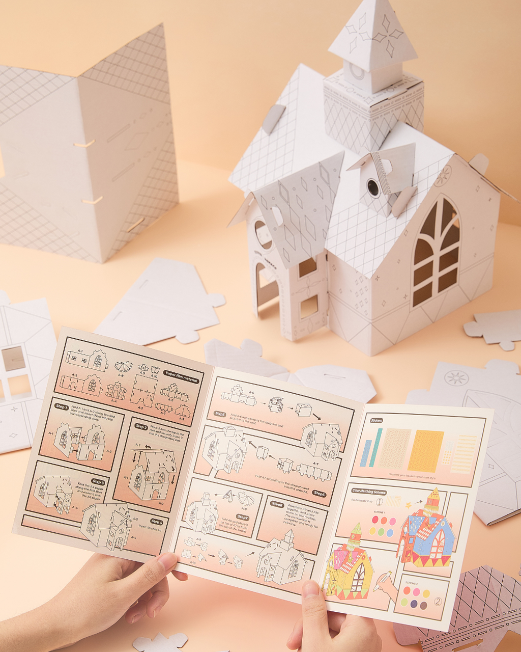 DIY Paper House Painting Activity Set
