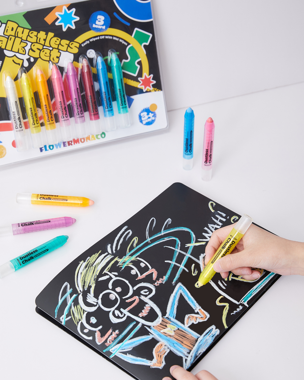 Flower Monaco Dustless Chalk Set