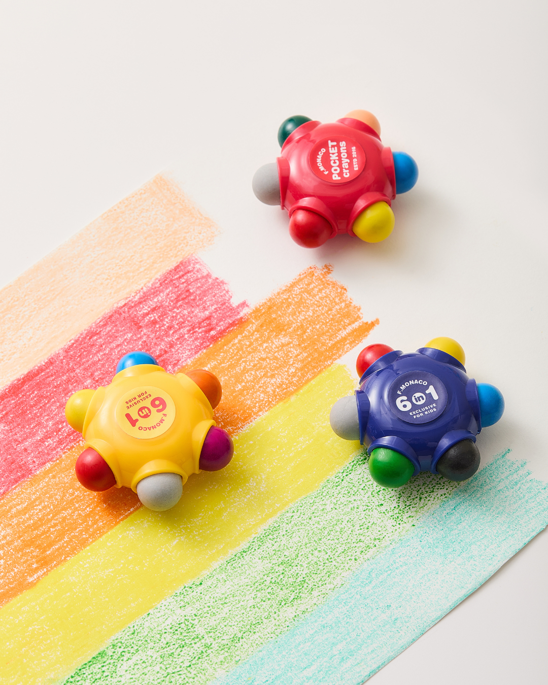 Flower Monaco Pocket Crayons 6-in-1 Set