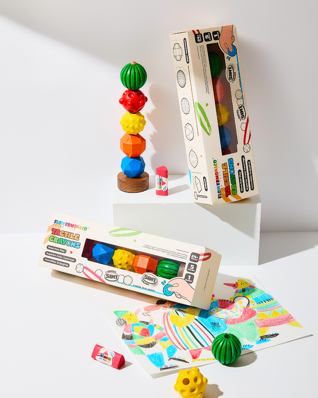 Flower Monaco Tactile Crayons