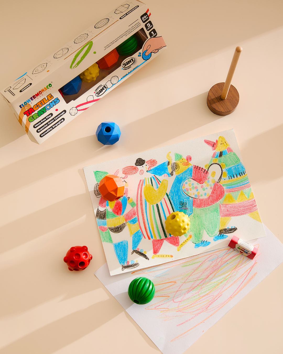 Flower Monaco Tactile Crayons