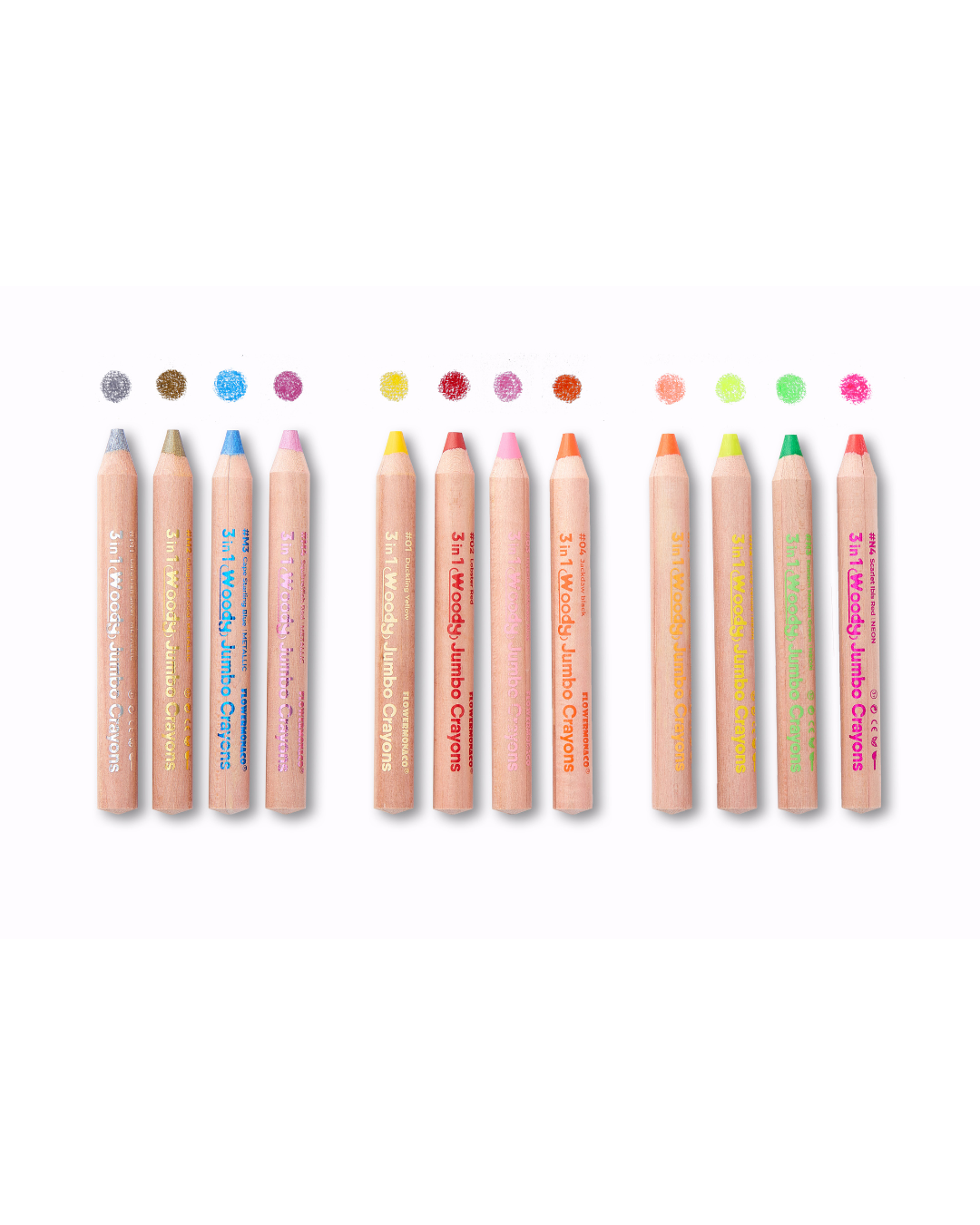 Flower Monaco Woody Jumbo Crayons