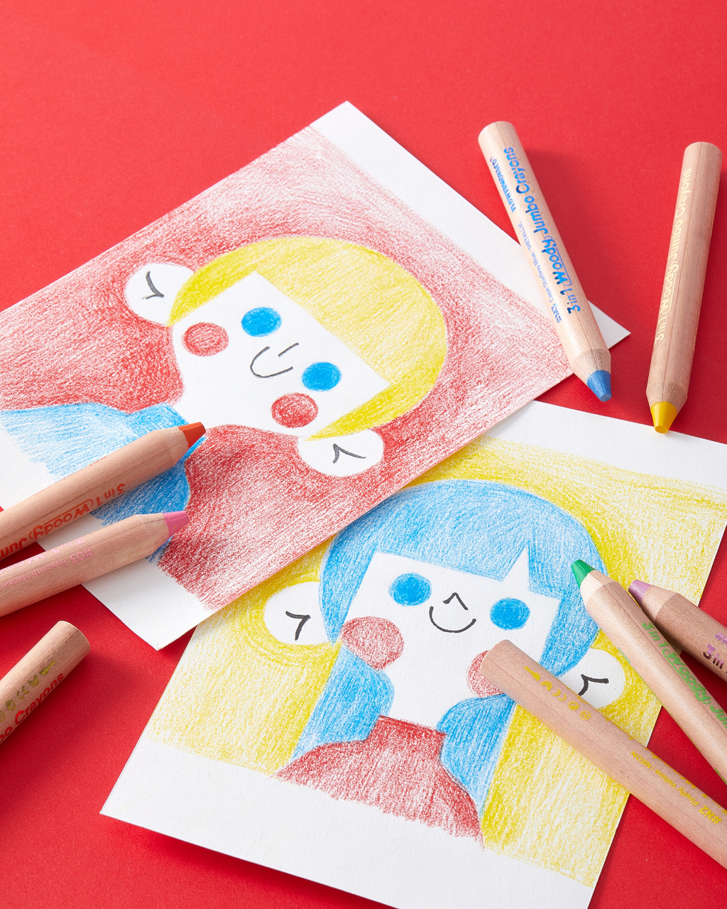 Flower Monaco Woody Jumbo Crayons